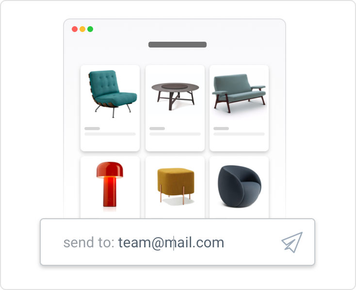 Share projects with your work team or your clients