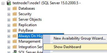 Availability Group Dashboard 