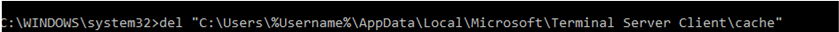 clean rdp cache cmd