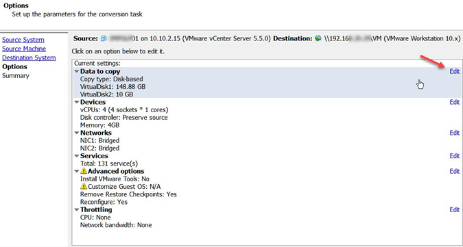 edit disk properties in vmware converter