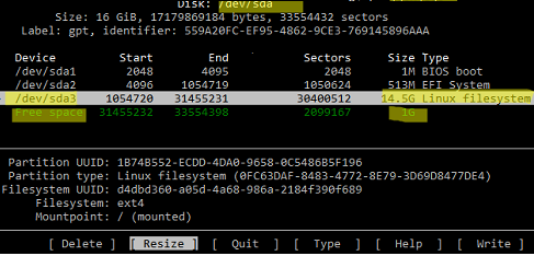 Extend disk partition in Ubuntu