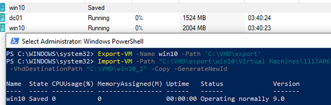 Import-VM powershell cmdlet