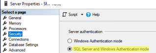 MSSQL Server quthentication mode