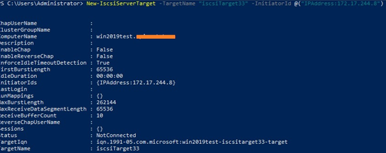 New-IscsiServerTarget 