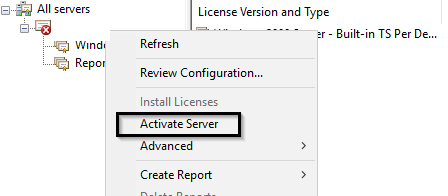 activa rds licensing server