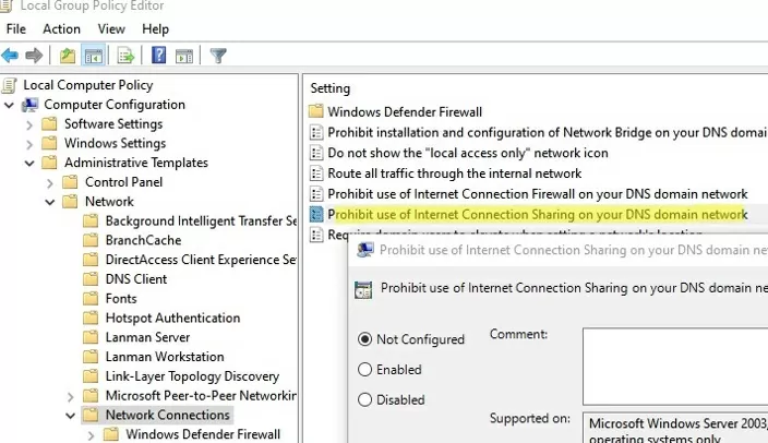 block ad hoc hosted network mode in windows via GPO