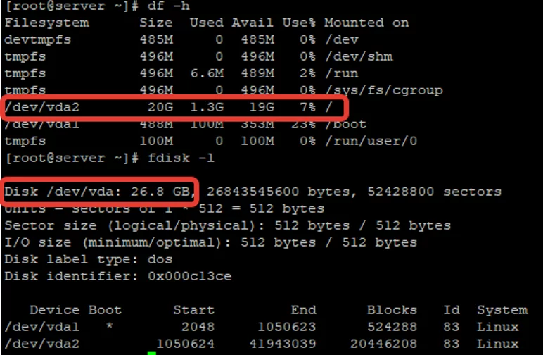 extend a partition on linux centos vm