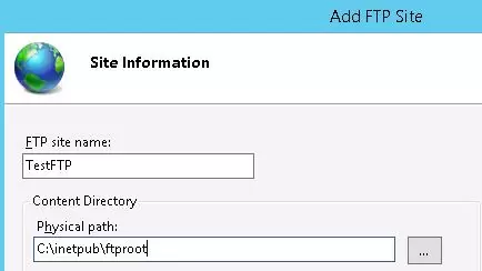 ftp site name and path