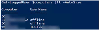 Get Logged In Users with Powershell Script 