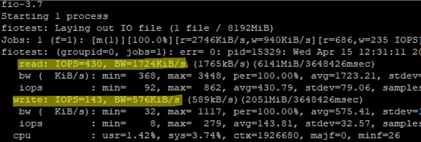 iops for sata drive