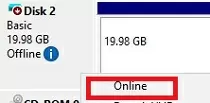 make disk online on windows