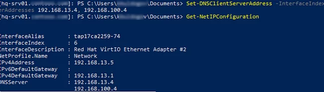 powershell remoting change network adapter settings