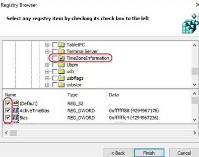 set registry timezoneinformation using gpo