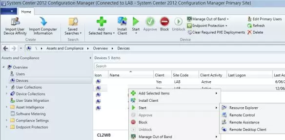 Start Remote Control in SCCM