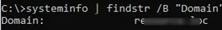 systeminfo | findstr domain