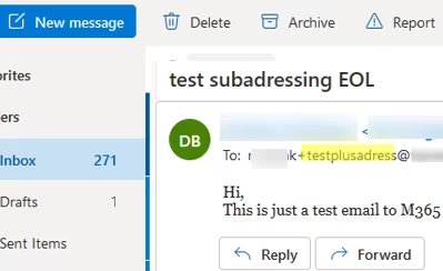 Using Email Plus addressing